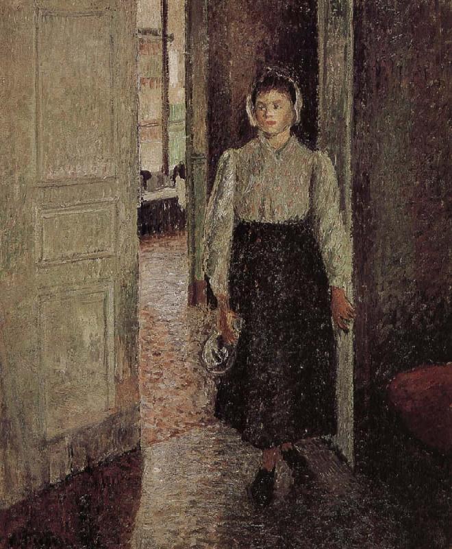 Camille Pissarro young woman oil painting picture